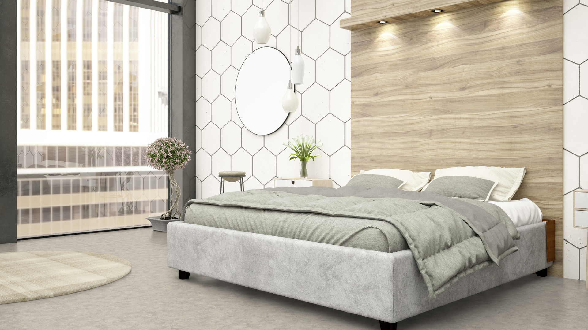 VINYL FLOORING ICONIK 280Tex - Catera MIDDLE GREY - TVF 5589083