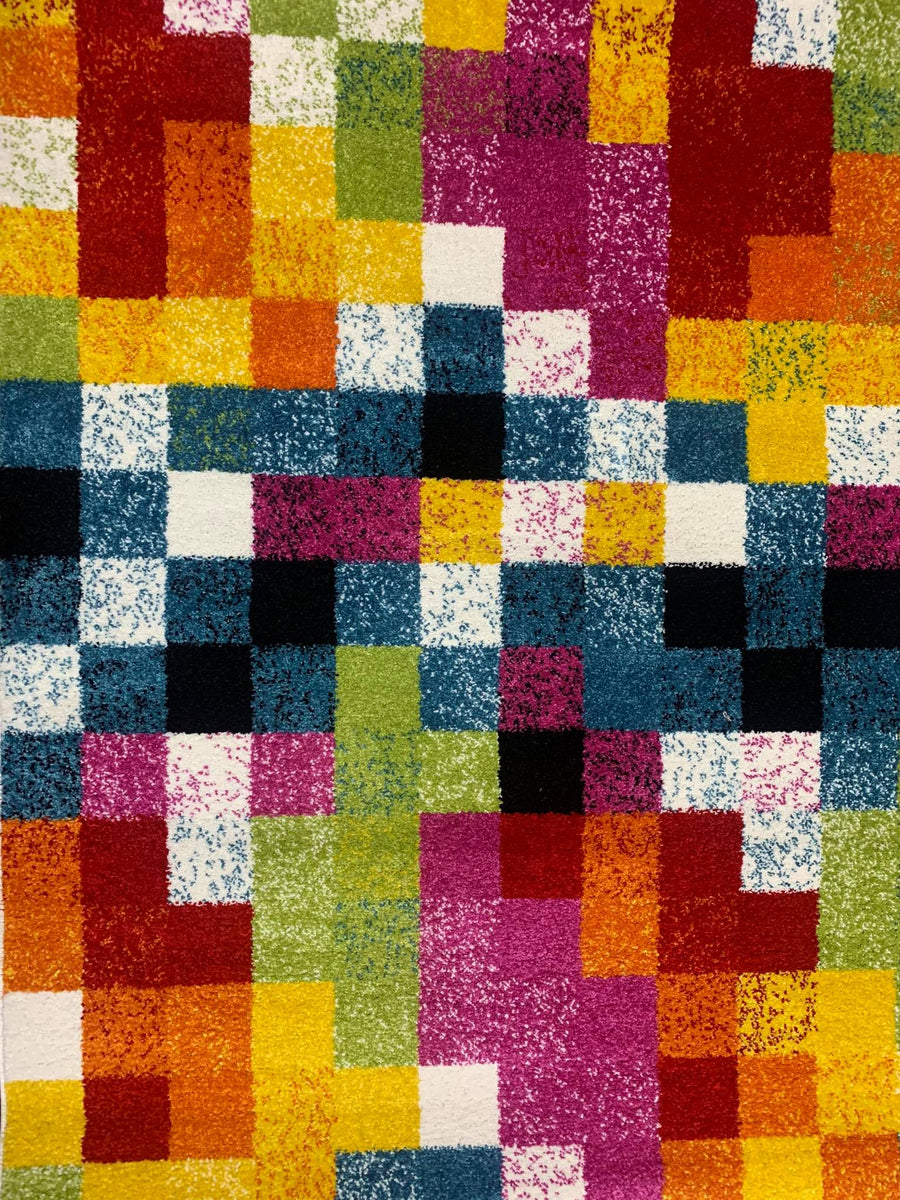 Area Rugs - Bonita B.red/orange(Black)