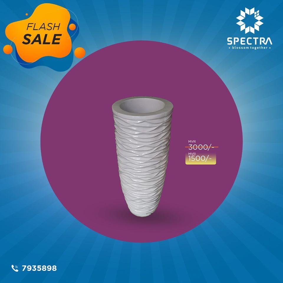 Spectra White Ceramic Vase - Spva2020072010 Vase