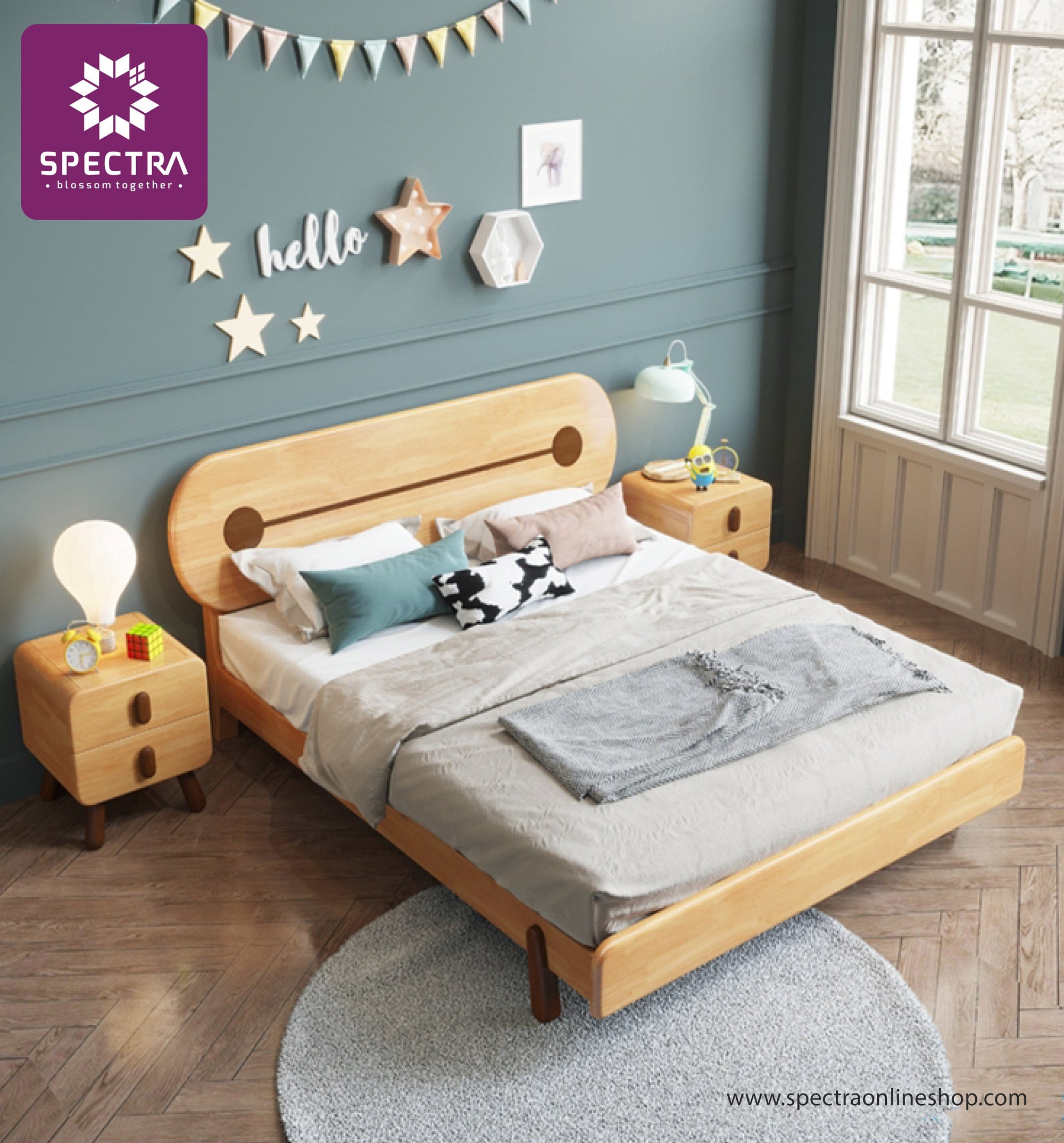 Spectra Wooden Bed Frame 1023 Bedroom
