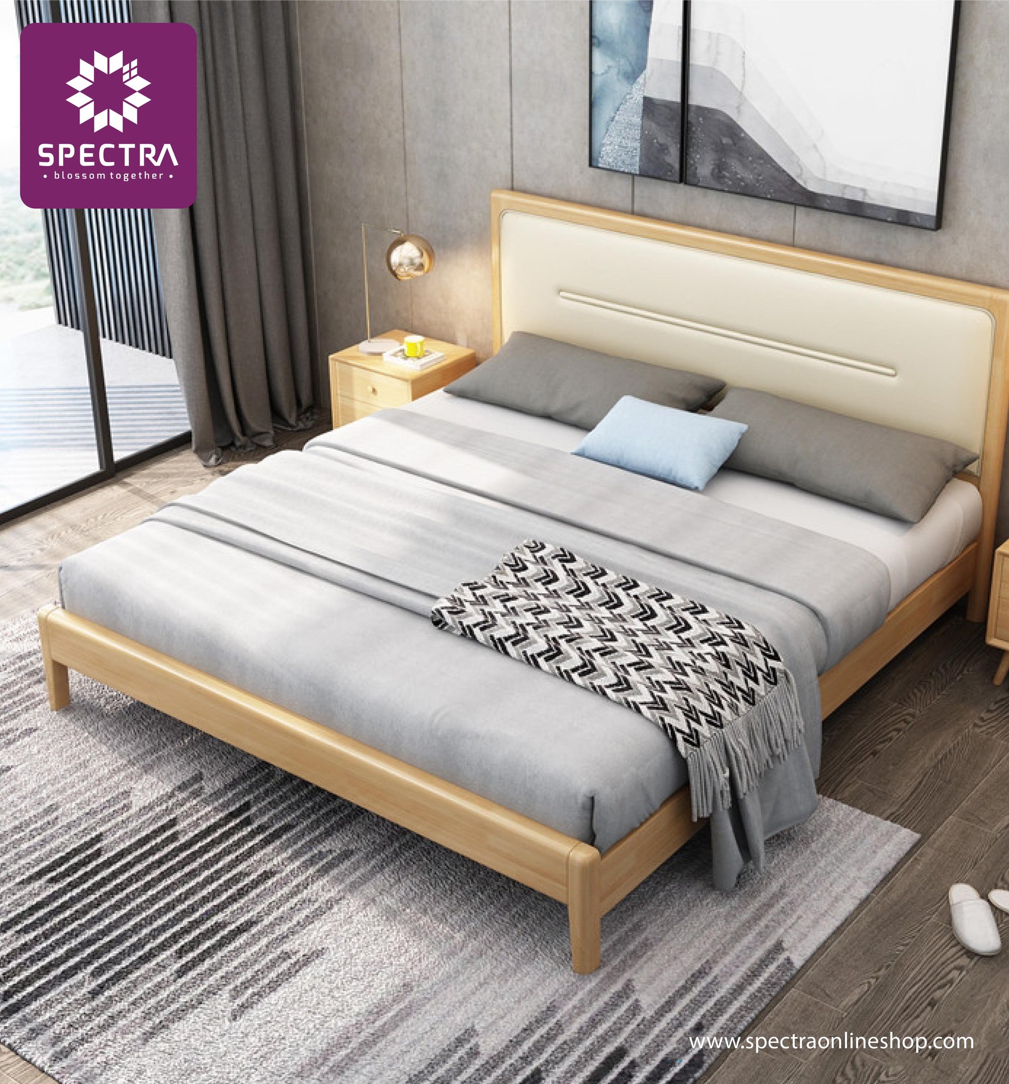 Spectra Wooden Bed Frame 2024 Bedroom