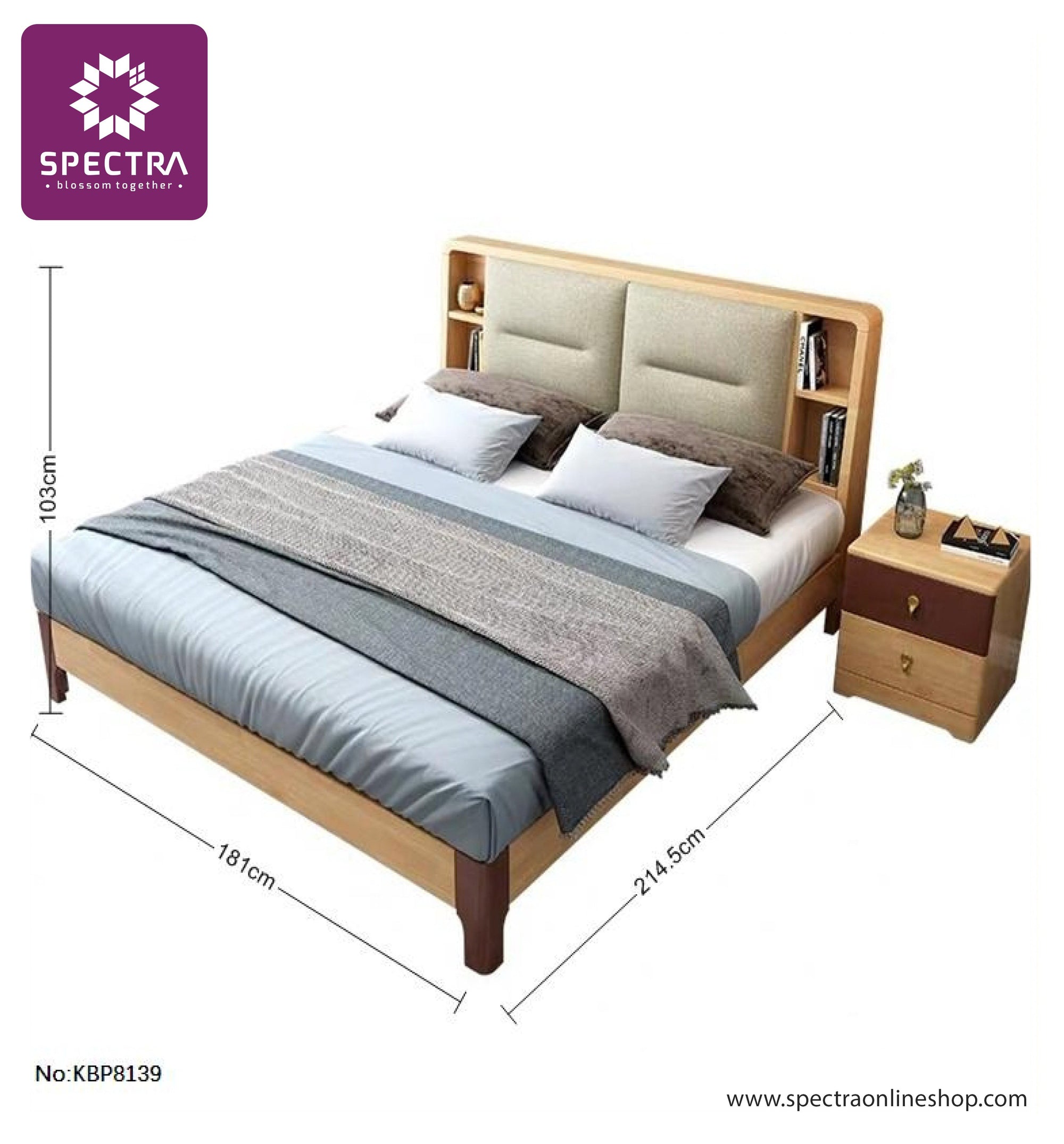 Spectra Wooden Bed Frame 40022 Bedroom