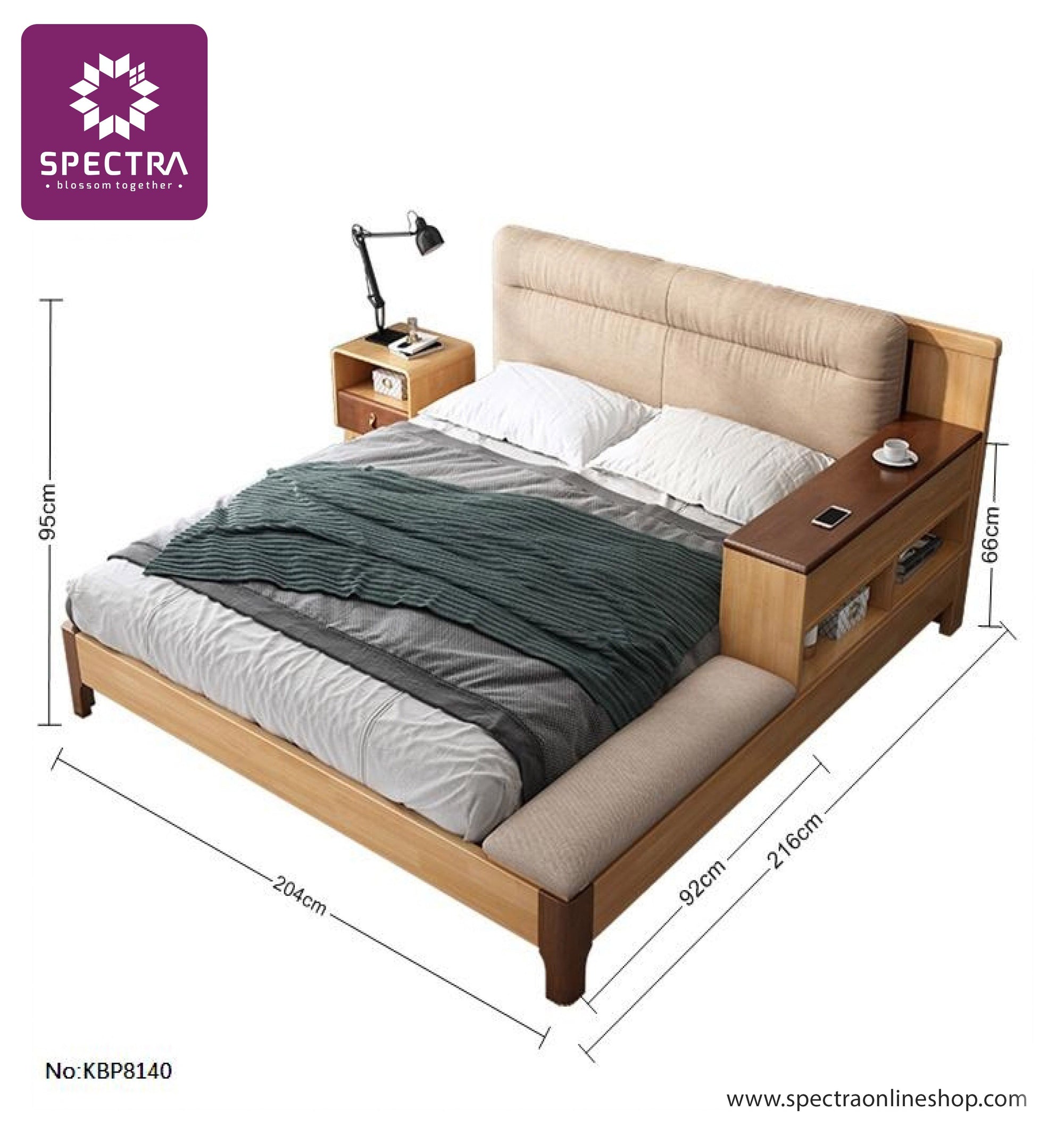 Spectra Wooden Bed Frame 50022 Bedroom