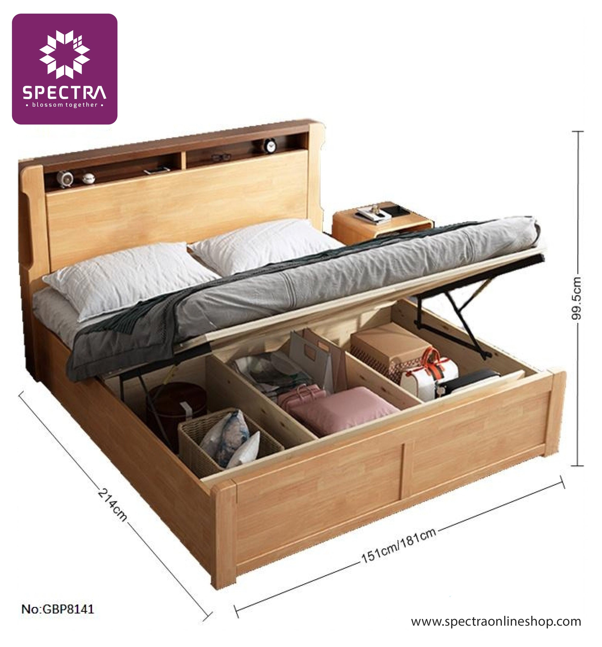 Spectra Wooden Bed Frame 60022 Bedroom