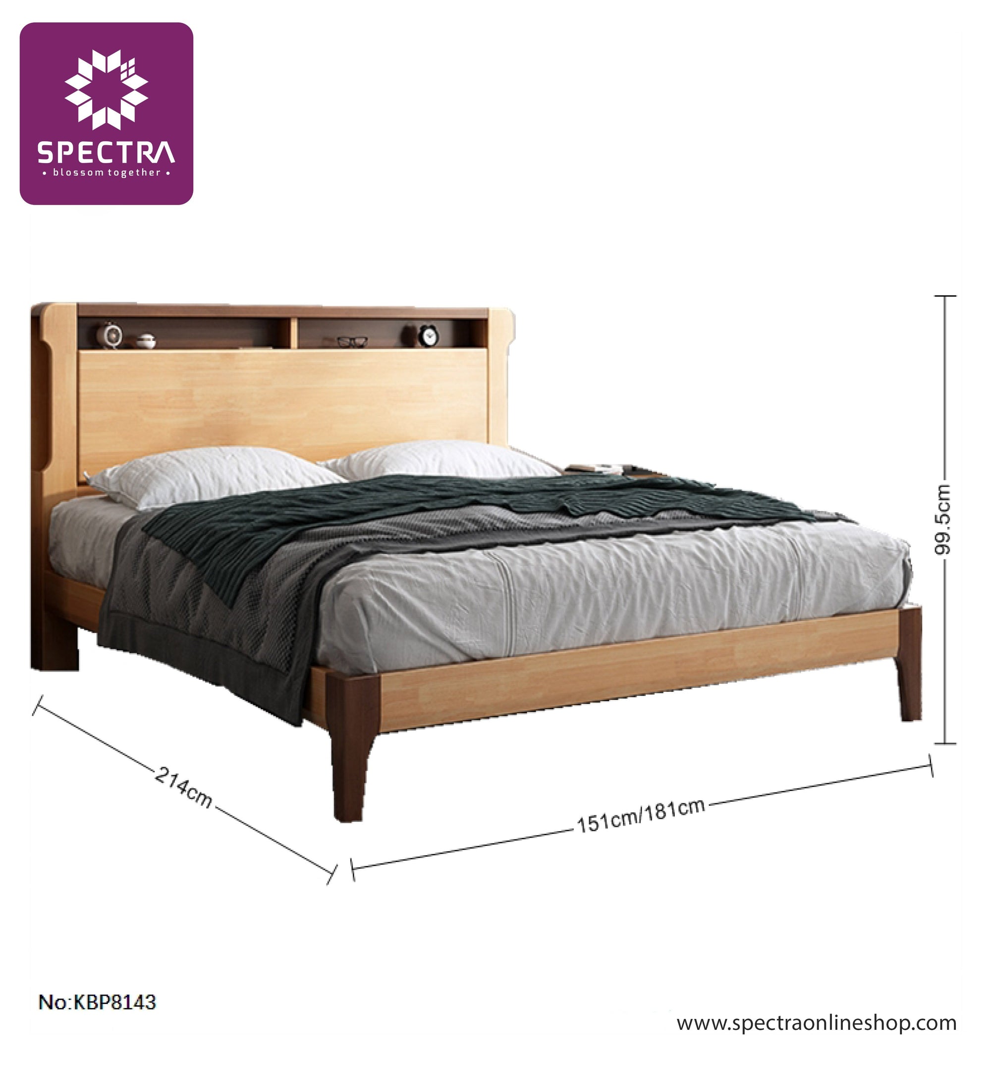 Spectra Wooden Bed Frame 90022 Bedroom