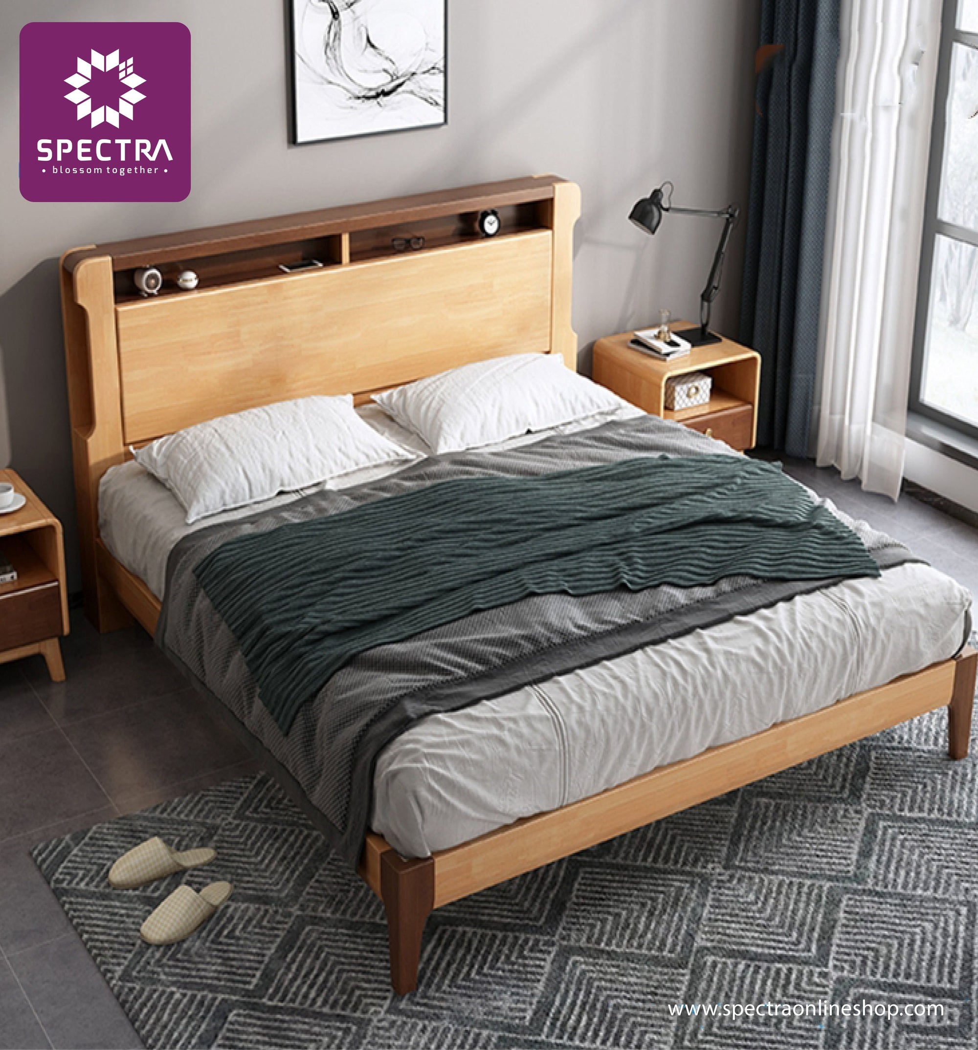 Spectra Wooden Bed Frame 90022 Bedroom
