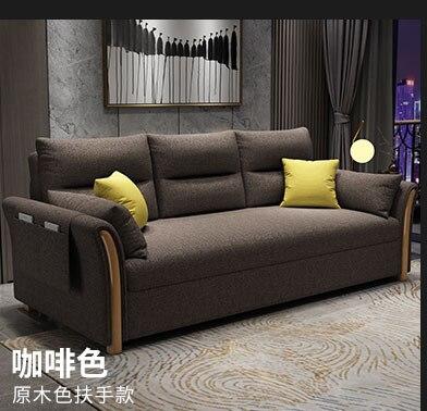 Sofa Bed Sitting Room Nordic Folding Sofa Dual-Purpose Small Family Down Telescopic Contracted