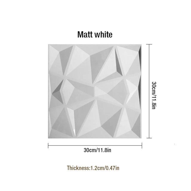 3D Wall Panel Matte White Panels