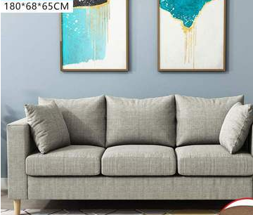Three Person Multifunctional Nordic Sofa Light Gray / China Seat Sofa
