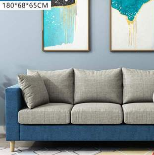 Three Person Multifunctional Nordic Sofa Sky Blue / China Seat Sofa