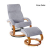 Swivel Recliner Chair With Ottoman Chaise Lounge Armchair Gray Color