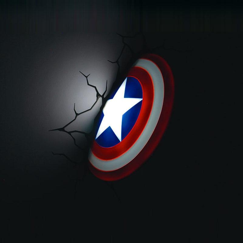 Captain America Shield Wall Lamps Lights