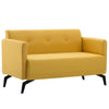 2-Seat Living Room Sofas Furniture Fabric Covering Yellow Sofa
