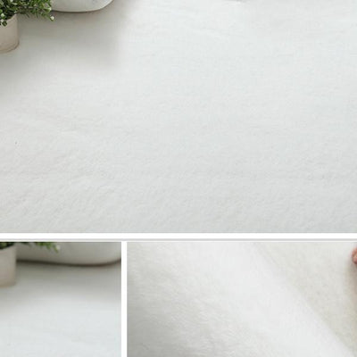 Rabbit Fur Rug 100X160Cm(39X63In) / White Area Rugs