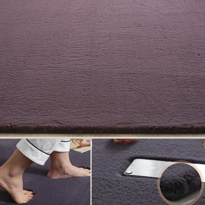 Rabbit Fur Rug 100X160Cm(39X63In) / Darkpurple Area Rugs