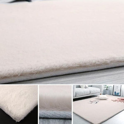 Rabbit Fur Rug 100X160Cm(39X63In) / Beige Area Rugs