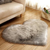 Sheep Skin Heart Rug Sprg704 30X40Cm Long Velvet / China Grey Area Rugs