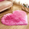 Sheep Skin Heart Rug Sprg704 30X40Cm Long Velvet / China Rose Red Area Rugs