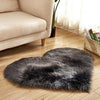 Sheep Skin Heart Rug Sprg704 30X40Cm Long Velvet / China Deep Grey Area Rugs