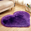 Sheep Skin Heart Rug Sprg704 30X40Cm Long Velvet / China Purple Area Rugs