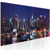 Wall Art:  Vertical Canvas Painting Spwa1564 New York City Night Scene 120Cmx40Cm No Frame / 40131