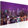 Wall Art:  Vertical Canvas Painting Spwa1564 New York City Night Scene 120Cmx40Cm No Frame / 40133