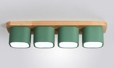 Modern Cube Nordic Style Led Lights Splt012 4 Green Lights
