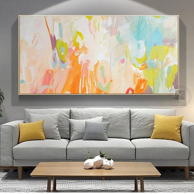 Wall Art:  Vertical Canvas Painting Spwa1563 60X140Cm No Frame / Yellow Paintings