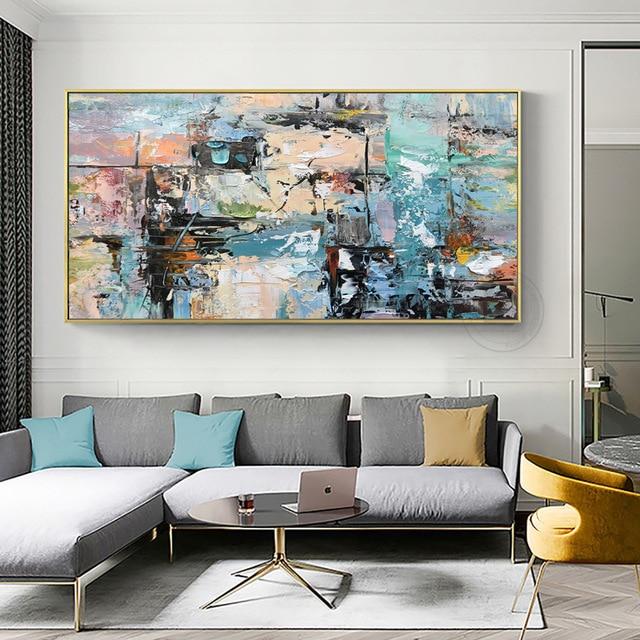 Wall Art:  Vertical Canvas Painting Spwa1563 60X100Cm No Frame / Light Yellow Paintings