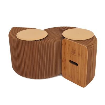 Louis Fashion Kraft Folding Telescopic Sofa Apricot Pads