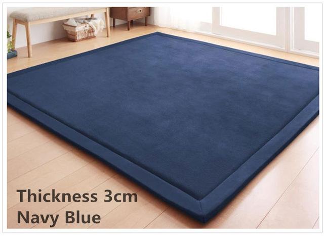 3Cm Flee Velvet Rug Navy Blue / 100Cmx200Cm Area Rugs