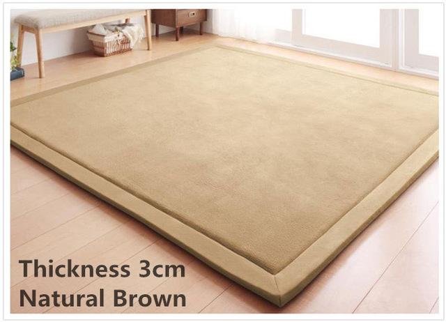3Cm Flee Velvet Rug Natural Brown / 100Cmx200Cm Area Rugs